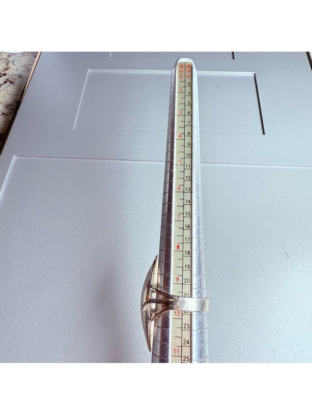 RARE Native American Hopi BIG Torpedo Dome Sterling Silver Modernist Ring VTG - Picture 7 of 8